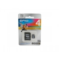 MicroSD 4GB Silicon Class 10 +SD адаптер